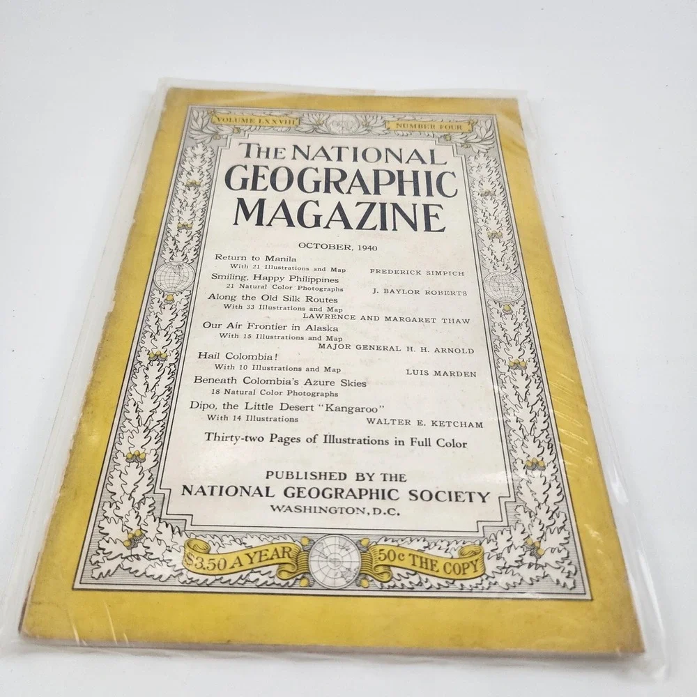 National Geographic Magazine October 1940 No Insert
